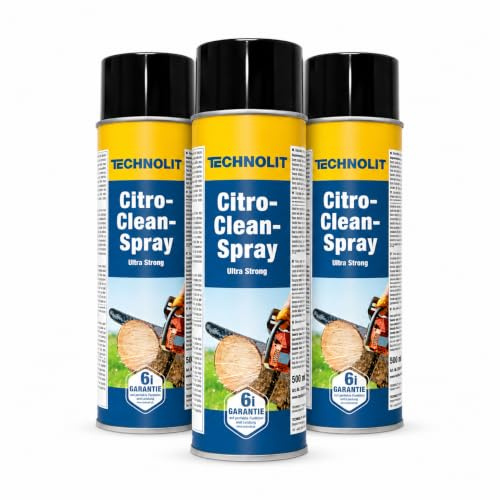 TECHNOLIT Citro Clean Spray Ultra Strong 3x 500 ml | Orangenreiniger Set | Universalreiniger gegen Fett, Klebstoff & Harz | Ohne Silikon | Ideal für Metallbau, Gastronomie, Kfz & Werkstatt