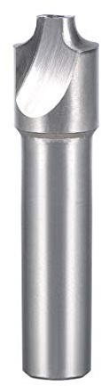 sourcing map Ecke Rund Schaft Fräser HSS-Al Schaftfräser 2 Flöte mit 4mm Radius 12mm Schaft