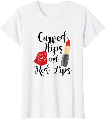 Reizend Red Lippen Lippenstift - Curved Hips and Red Lips T-Shirt