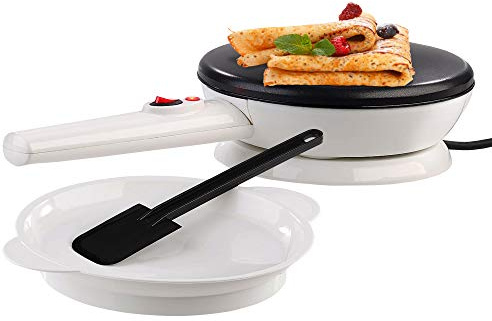 Monsterzeug Crêpes Électrique Crêpière à Crêpière avec Poêle Amovible Antiadhésive Portable Crêpière à Temperaturautomatique