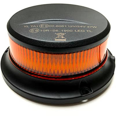 Luz giratoria de advertencia naranja con 18 LED E9 ECE R65 R10 imán 3 x patrón de flash