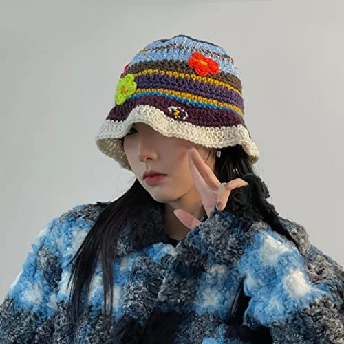 Herbst Wintermütze Hollow Häkeln Stricken Eimer Mützen Mode Sonnenhüte Sonnenblende UV-Schutz Faltbare Sonnenkappe Christmas Hat