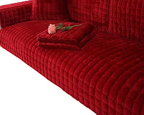 uyeoco Sofabezug Ecksofa Sofahusse Couchbezug Sofaiberwurf L Form 3/2/1/4 Sitzer Sofa Schutz Abdeckung Sofaschoner rutschfest Hund Katze Sofabezügen (Color : #17, Size : 90x180cm)