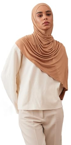 femple Instant Premium Jersey Hijab | Bequemer Hijab mit Vorgefertigten Sitz unter dem Kinn – Weich und Stretchig