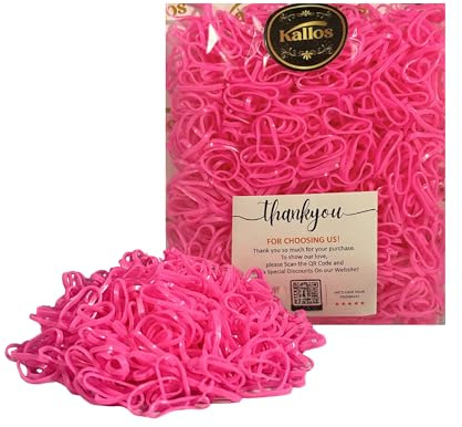 500 Pack No-Damage Hair Bands, Stylish Rubber Bands, Hair Accessories for Girls - Embrace Effortless Style with Elastic Ties by Kàllos (pink, 20mm)