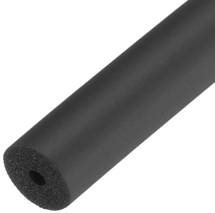 sourcing map Pipe Insulation Foam Tube Lagging Insulation Pipe 3mm(1/8) ID 12mm(1/2) OD 20 Heat Preservation for Handle Grip Support, Black
