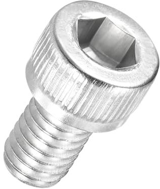 Kozelo 40 Stück Zylinderschrauben mit Innensechskant - [M6-1 x 10mm] 304 Edelstahl Vollgewinde Innensechskantschraube Antrieb für Elektromotor 3D-Druck Lüfter Motorenaustausch, Silber
