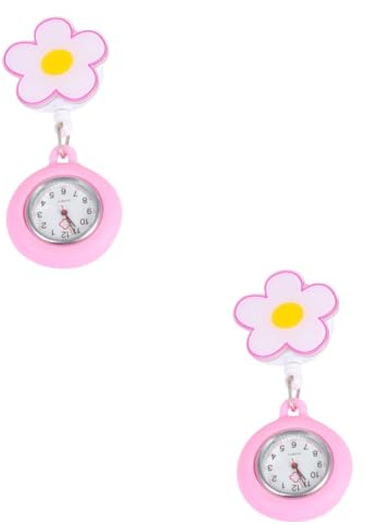 SOIMISS 2stücke Lovely Telescopic Pocket Watch Tragbare Schwesternuhr Mit Klarem Ziffernblatt Für Ärzte Pflegekräfte Und Studenten Praktisches Design Für Täglichen Gebrauch