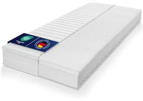 Träumegut24 AquaFlex 7-Zonen Matratze 80x200 cm | H2&H3 | Ergonomische Kaltschaummatratze | Hypoallergen & Antibakteriell | Bezug abnehmbar & waschbar | Oeko-TEX® | (12cm, 80 x 200 cm)