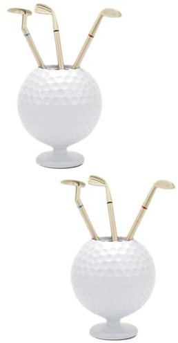 NUOBESTY 2ensembles Porte- Forme De Balle Avec Organisateur De Bureau Décoration Adorable Pour Golfeurs Pour Anniversaire Et Accessoire De Bureau