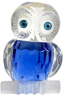 QIANGYTHENKO Eulenfiguren, Glas, Tier, Briefbeschwerer, Skulptur, Raumdekoration, Tafelaufsatz
