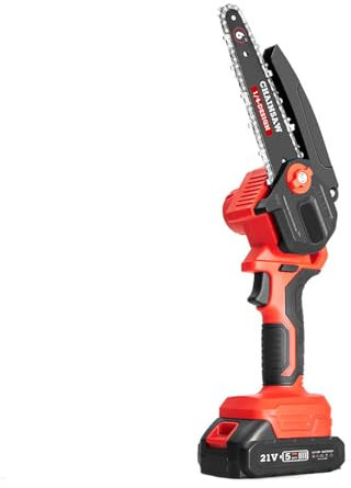 Blissbuilt Motosierra Eléctrica de Mano Pequeñas,Motosierra Eléctrica Portátil con Cerradura de Seguridad,Motosierra Eléctrica Liviana Potente y Versátil,para Ramas,Patio,Hogar y Jardín