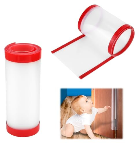 2 Stück Selbstklebend Klemmschutz, 120 x 17cm/47.2 x 6.7in Selbstklebend Türklemmschutz, Fingerklemmschutz Türen mit Transparenter,Tür Fingerschutz Finger Klemm Schutz, für Kindergarten, Klassenzimmer