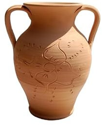 Portafiore in Terracotta Scannellato H30 cm – Vaso Decorativo Artigianale per Interni ed Esterni – Finitura Classica – Fatto a Mano in Italia
