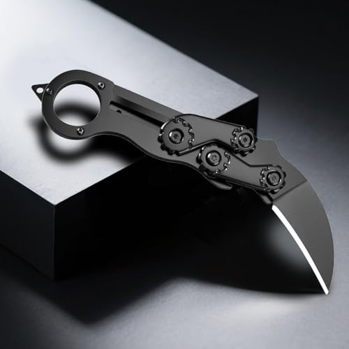 Generisch EDC-Klapptaschenmesser, Klinge aus rostfreiem Stahl, tragbares EDC-Taschenmesser für Outdoor-Camping-Wandern, Geschenke für Männer