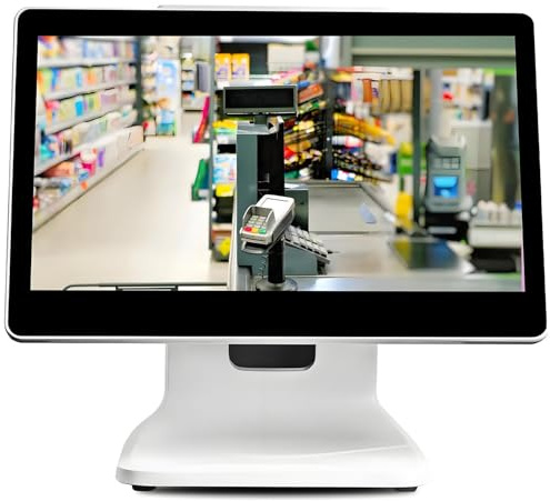 ByBoDi Caisse enregistreuse Intelligente à écran Tactile, PC Tactile 15,6 Pouces, 4 Go de RAM, 64 Go de SSD, processeur N2930, Windows 10 Pro pour la Vente au détail Singlescreen