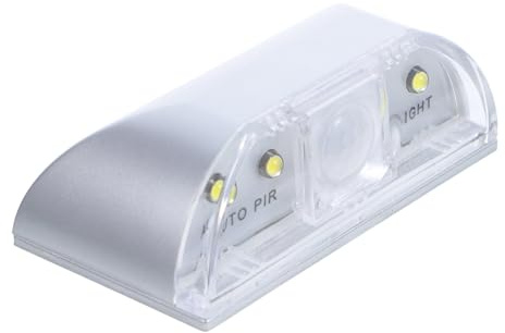 WATIIFUFU Lampada per Serratura Porta Sensore Pir, Led, 1 Pezzo | Argento, Plastica, 4 Led, Angolo di Rilevamento 60 Gradi, per Serratura e Foro Chiave