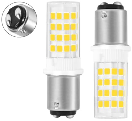 Bonping B15D BA15D LED Bulb AC 230V for Sewing Machines - 3000K Warm White 4W 400LM Dimmable - SBC Small Bayonet Cap for Cooker Hood Fridge Freezer - 2 Pack