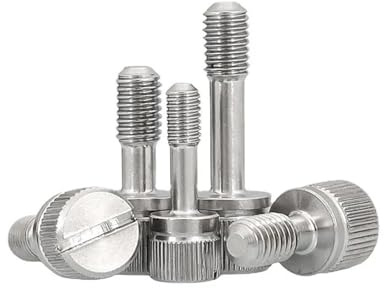 304 Edelstahl-Rändelschrauben mit unverlierbarer Schraube, reduziertem Schaft, Schlitz und loser Verriegelung (5 Stück)(M6x16mm)