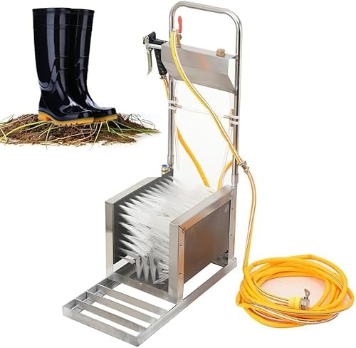 Automatische Schuhreinigungsmaschine Mit Regenschuhen, Dreiseitigen Hartbürsten Und Wassersprühpistole Zur Entfernung Von Staub, Schnee Schlamm, Für Bauernhöfe, Ranches Baustellen
