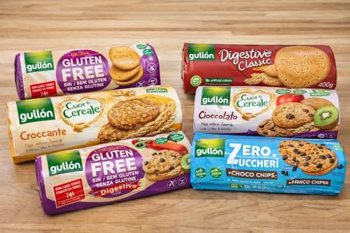 Box Assortita Biscotti Senza Zucchero e Senza Glutine – Digestive Integrali, Zero Zuccheri, Cuor di Cereale – Snack Salutari Ricchi di Fibre per Colazione e Dieta – Confezione Famiglia Risparmio