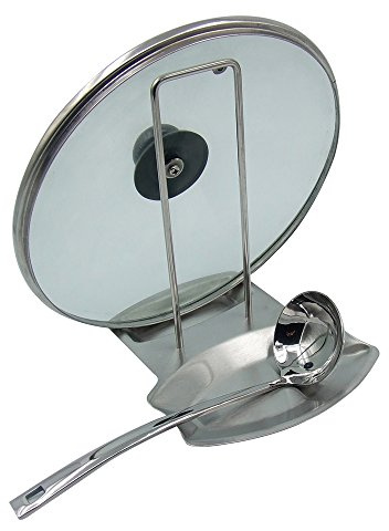 CHAOBEITE Deckelhalter,Topfdeckelhalter,Löffelablage/Pfannenhalter Küche Halter Für Deckel und Löffel Edelstahl Deckel Organizer Ständer