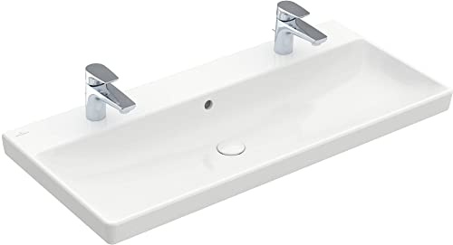 V&B Möbelwaschtisch Avento 100x47cm, 2 HL, mit Überlauf, weiß