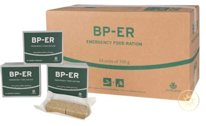 BP-ER Notration | Emergency Food Ration | Karton mit 24 x 500g | Langzeitnahrung | Notfallnahrung sofort verzehrfertig | Notfallration ist von höchster Qualität