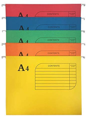 Loywe 25er Pack Hängetasche, aus Recycling-Karton für DIN A4, Sichtreiter, Hängemappe, Hängeregistraturen LWWB02F