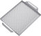 onlyfire - Griglia per Barbecue in Acciaio Inox Forata con Manici e Parete Laterale, per Verdure Pesce Carne Kabobs