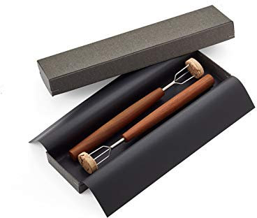 triangle 90 083 02 04 Pellkartoffelgabel-2-er Set Sense Pflaumenholz Made in Solingen/Germany professionelle Qualität Pellgabel Pellkartoffelhalter