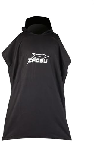 ZAOSU Poncho Wärmemantel Handtuch für Damen und Herren multifunktions Handtuch Schnelltrockend, Umziehhilfe Bademantel mit Kapuze Triathlon Schwimmen Surfen