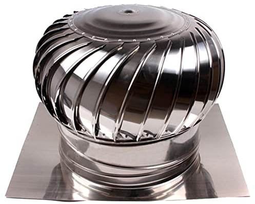 ZXCASDF Edelstahl drehbarer Kugelaufsatz,Dachventilator Edelstahl,Kaminabdeckung Aspirator,Schornsteinaufsatz Lüftungsaufsatz Ofen,Regenhut Schornsteinabdeckung Kaminhut,110mm