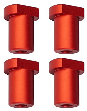 Bank-Hunde, Aluminiumlegierung, Klemme für T-Track, Holzbearbeitungstisch, Werkbank, Positionierung, Hobelstopfen, passend für 19 mm/20 mm große Hundebohrungen, Rot, 20 mm, 4 Stück
