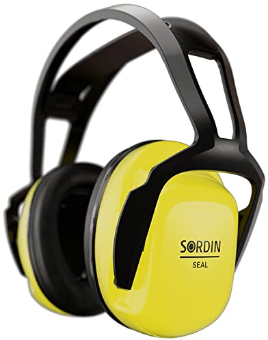 Sordin Protector auditivo de cápsula Seal - Orejeras con 30 dB SNR - Protector auditivo pasivo para el trabajo, leuchtgelb, Talla única
