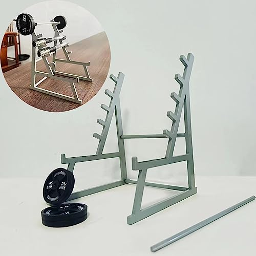 Squat Rack Stifthalter,Stifthalter Schreibtisch,Handy Ständer,Lustiger Langhantel-Rack-Stifthalter,Schreibtisch-Organizer,Kreativer Fitness-Gewichts-Briefpapierständer,Mini-Squat-Rack-Ornamente