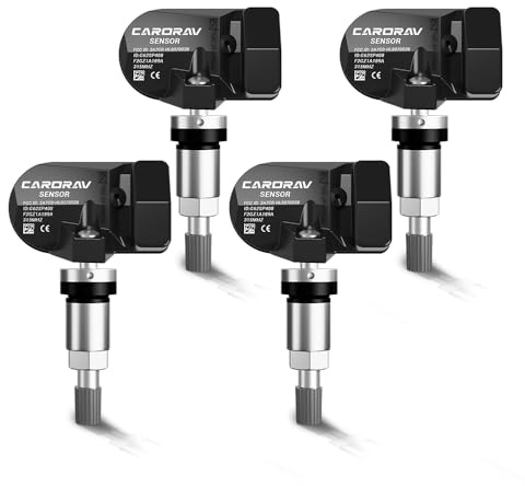 CARORAV F2GT-1A180-AB TPMS Sensor Ford, Tire Pressure Monitoring System Sensor for Ford F150 F250 F350 Escape Fusion Mustang, Lincoln MKC MKX Replaces F2GZ1A189A GL3T1A180GA FR3V1A180AA 4-Pack