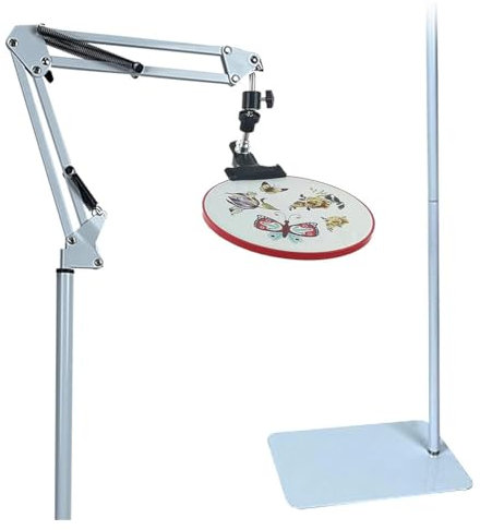 huanzhi 1 Stück Kniedrehender Kreuzstichständer, Freihändiger Stickständer für Stickrahmen Q Snap Frame