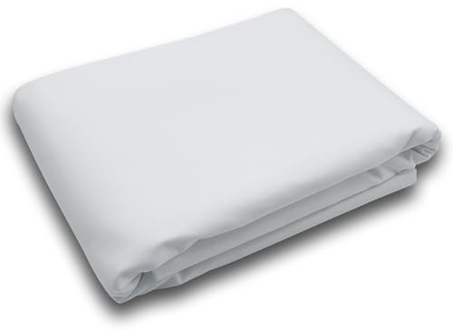 EDGEAM Baumwollstoff Weiß - 165 g/m² - Breite 150cm - Stoff Baumwollstoff Meterware 50cm/100cm/200cm/300cm/500cm - Stoffe zum Nähen Baumwolle Dekostoff Bettwäschestoff (Weiß, 200x150cm)