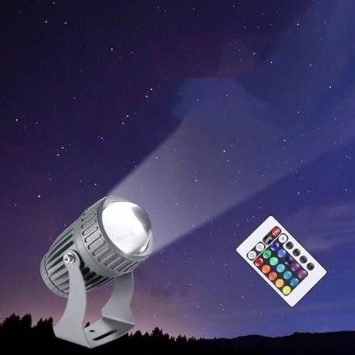 Faretto Luce Da Pavimento - Proiettori A LED A Lungo Raggio, Faretti RGB A Fascio Stretto Lungo, Rondella Da Parete A Fascio LED 85-265V, Per Illuminazione Di Pareti Esterne Di Edifici(Rgb+remote Cont