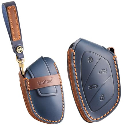 ontto Leather Car Key Case Key Case Key Case Protective Key Fob Fits Roewe RX5 I6 I5 RX3 for MG ZS EV MG6 EZS HS EHS Marvel X Marvel R 3 Buttons Accessories Blue