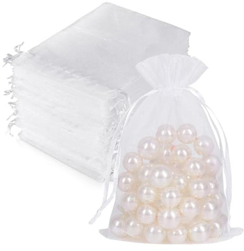 JSTHHTT 200 Piezas 10x15cm Bolsitas para Regalos, Bolsas de Organza Bolsas Regalo Pequeñas Organza de Lavanda Bolsas Pequeñas para Regalos Envoltura de Joyas con Cordón para Boda Favores y Dulces