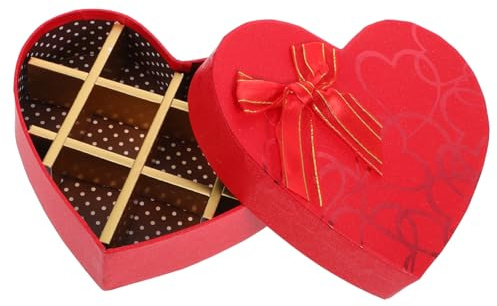 Ciieeo Herzförmige Pralinenschachtel für Süßigkeitenverpackungen Zum Valentinstag