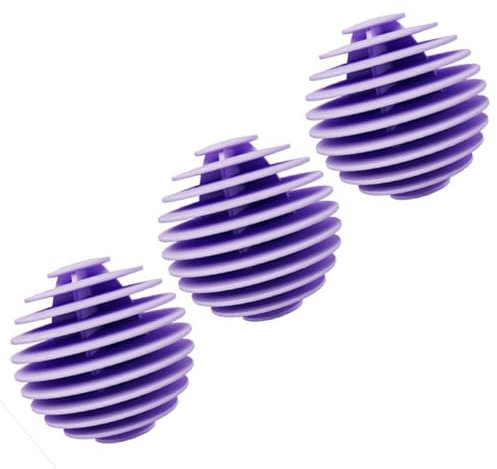Tumble Dryer Balls 3 Pc Purple Laundry Balls for Tumble Dryer Reusable Tumble Dryer Tumble Dryer Ball Silicone Laundry Balls Clothes Will Come Out Soft Fluffy Fewer Wrinkles and Less Static Cling