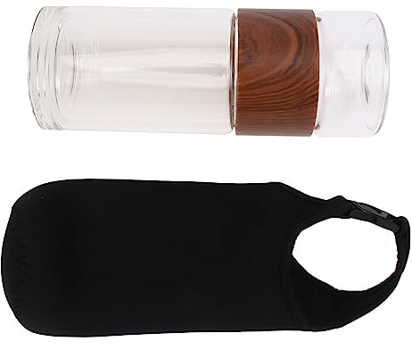 LAPYAPPE 1pieza Botella De Vidrio Para Infusiones De Té Taza De Doble Separador De Agua Para Viajes y Actividades Al Aire