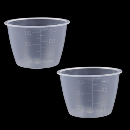 Gosknor 2pcs Laundry Measuring Cup for Liquid Detergent, Plastic Washable Reusable Liquid Detergent Measuring Cup with Precise Measurement Marks for Home