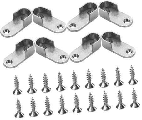 HEALSOPTHY Kleiderstangenhalter Vernickelt Robuster Schrankrohrhalter Flaches Design Rostfrei Einfache Montage für Stabile Garderobenrohre im Kleiderschrank