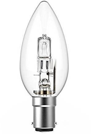 x3 Candle B15d C35 ECO Halogen Dimmable Energy Saver Light Bulbs B15 SBC Small Bayonet Cap 240V 42W = 55W (+1 Free Bulbs)