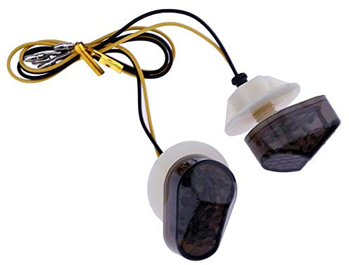 PolarLander 2pcs / Pack Moto Encastré Clignotants Light 15SMD 12V Moto LED Clignotant Lampe pour Y-amaha Fumée