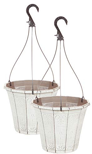 YouGarden Pair of Calista 25cm (10in) Hanging Baskets Vintage Rust